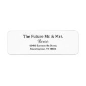 The Future Mr. and Mrs. Labels、婚約ラベル ラベル (正面)