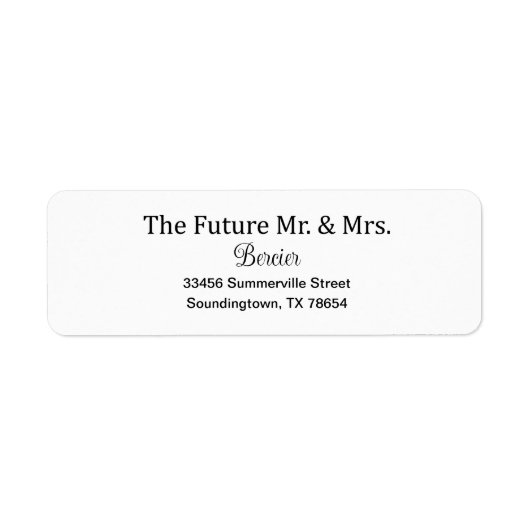 The Future Mr. and Mrs. Labels、婚約ラベル ラベル (正面)
