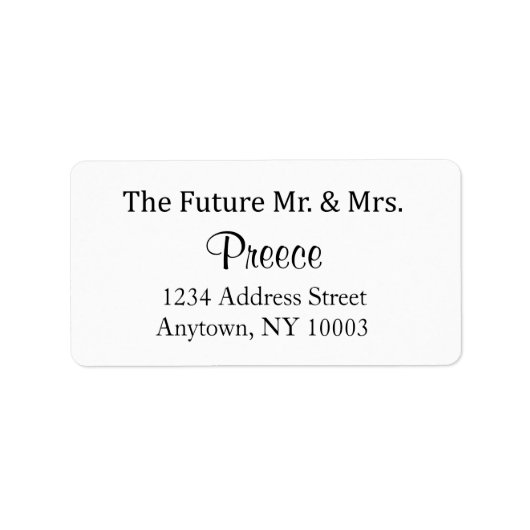 The Future Mr. and Mrs. Labels,結婚式用シール ラベル (正面)