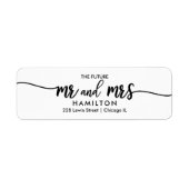The Future Mr. And Mrs. Save The Date差出人住所 ラベル (正面)