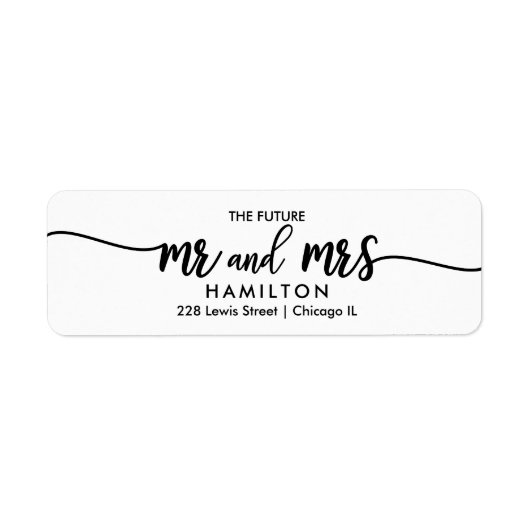 The Future Mr. And Mrs. Save The Date差出人住所 ラベル (正面)