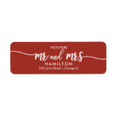 The Future Mr. And Mrs. Save The Date差出人住所 ラベル (正面)