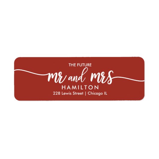 The Future Mr. And Mrs. Save The Date差出人住所 ラベル (正面)