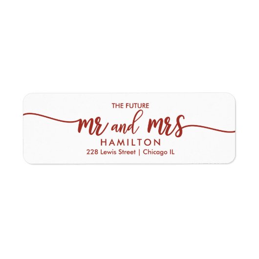 The Future Mr. And Mrs. Save The Date差出人住所 ラベル (正面)