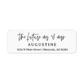 The Future Mr. & Mrs. Wedding Invite差出人住所 ラベル (正面)