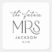 The Future Mrs Bridal Shower Sticker スクエアシール (正面)