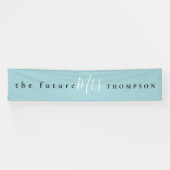 The Future Mrs Name白黒スクリプトPurist Blue 横断幕 (横)