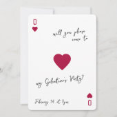 The Galentines Club Queen Of Hearts Invitation 招待状 (正面)