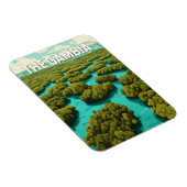 The Gambia Illustration Travel Art Vintage マグネット (右側)