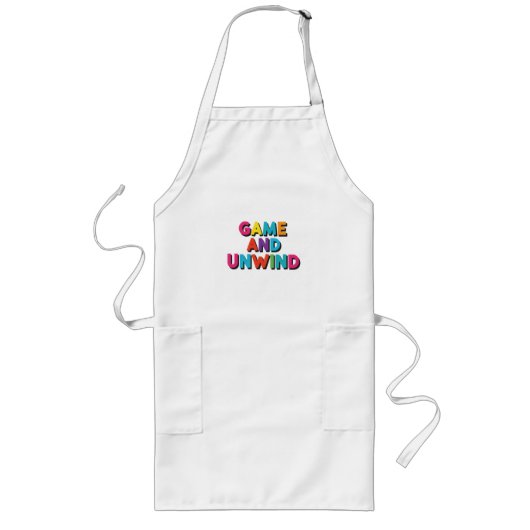 The Game and Unwind. Tシャツデザイン ロングエプロン (正面)