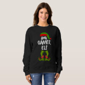 The Gamer Elf Christmas Pajama  For Gamer Boys スウェットシャツ (正面フル)