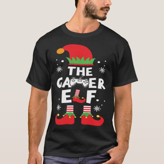 The Gamer Elf Clothing Holiday  Cool Christmas Gam Tシャツ (正面)