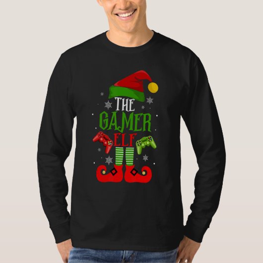 The Gamer Elf Family Matching Christmas Pajama Hap Tシャツ (正面)