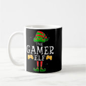 The Gamer Elf Group Matching Family Christmas Holi コーヒーマグカップ (左)