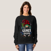 The Gamer Gnome Buffalo Plaid Christmas Matching F スウェットシャツ (正面フル)