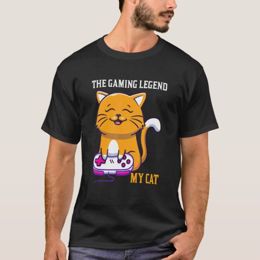 The Gaming Legend My Cat Gamer Kitten Cute Meme Tシャツ (正面)