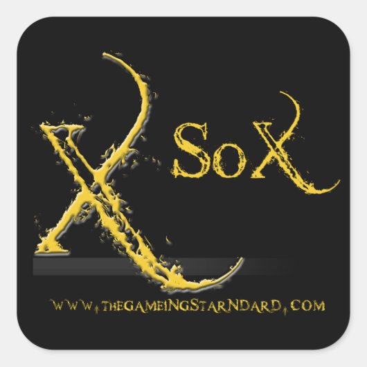 The Gaming Standard Squareステッカー – ブラック スクエアシール (正面)