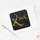 The Gaming Standard Squareステッカー – ブラック スクエアシール (封筒)