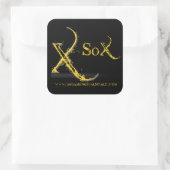 The Gaming Standard Squareステッカー – ブラック スクエアシール (バッグ)