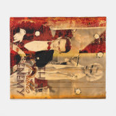 The Gangster's Blonde Girl フリースブランケット (正面(横))