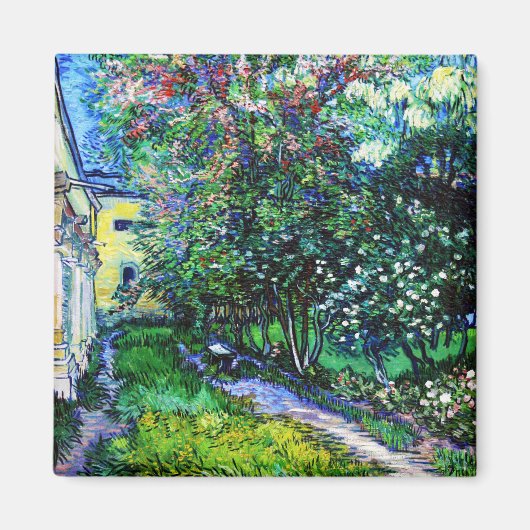 The Garden at the Asylum at Saint-Rémy, Van Gogh マグネット (正面)