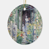 The Garden in Its Glory | Childe Hassam セラミックオーナメント (左)