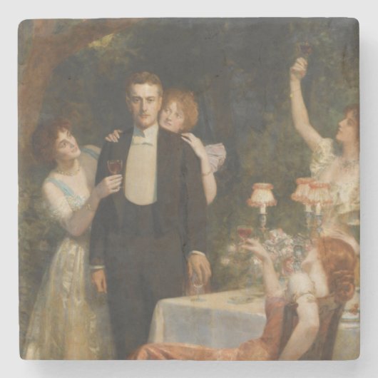 The Garden of Armida (by John Collier) ストーンコースター (正面)