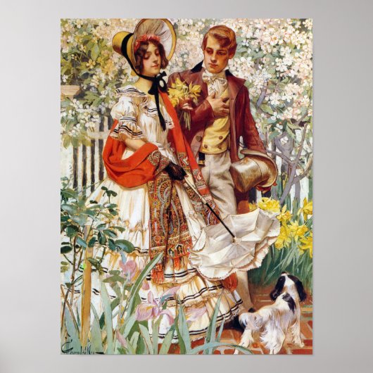 The Garden Walk, 1904 by J. C. Leyendecker ポスター (正面)