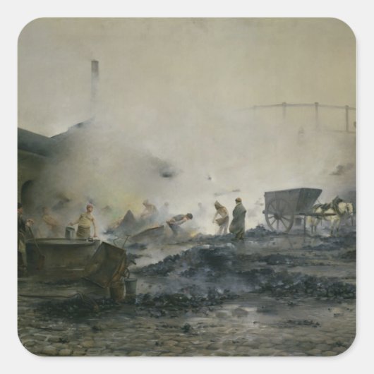 The Gas Factory at Courcelles, 1884 スクエアシール (正面)