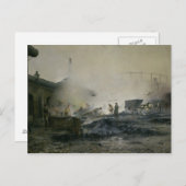 The Gas Factory at Courcelles, 1884 ポストカード (正面/裏面)