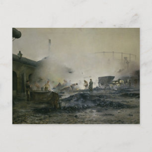 The Gas Factory at Courcelles, 1884 ポストカード