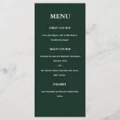 The Gatsby Art Deco Wedding Menu Card メニュー (裏面)
