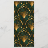 The Gatsby Art Deco Wedding Menu Card メニュー (正面)