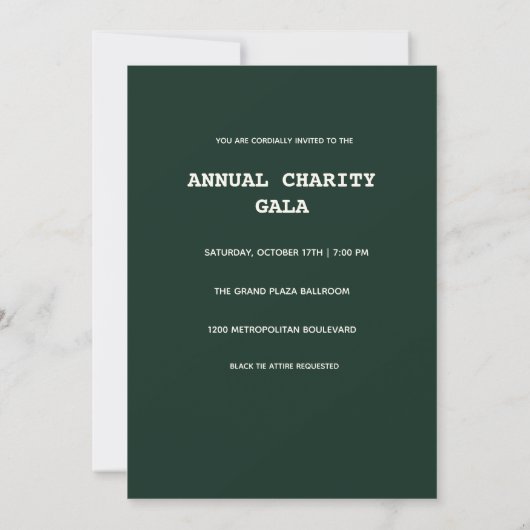 The Gatsby Gala Invitation (裏面)