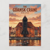 The Gdansk Crane Poland ポストカード (正面)