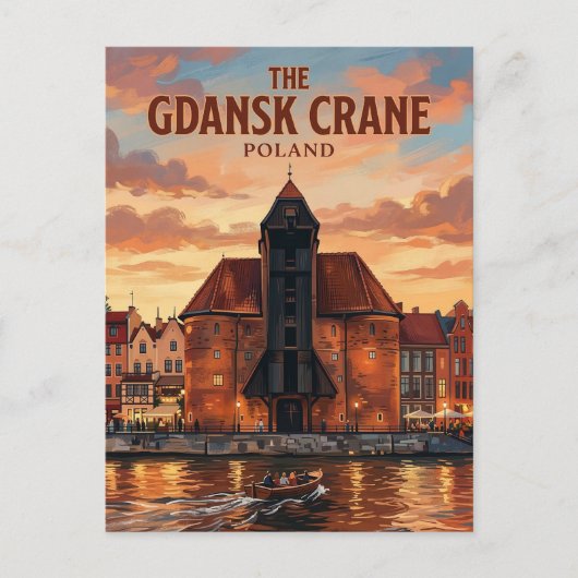 The Gdansk Crane Poland ポストカード (正面)