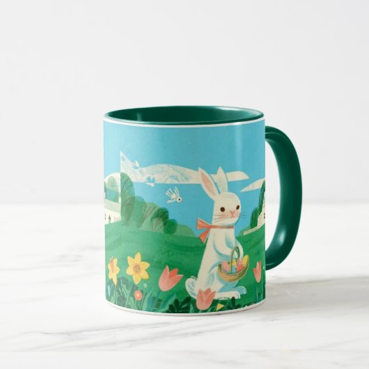 The Gentle Farmer Bunny Kind Ones Whimsical Coffe マグカップ (正面右)