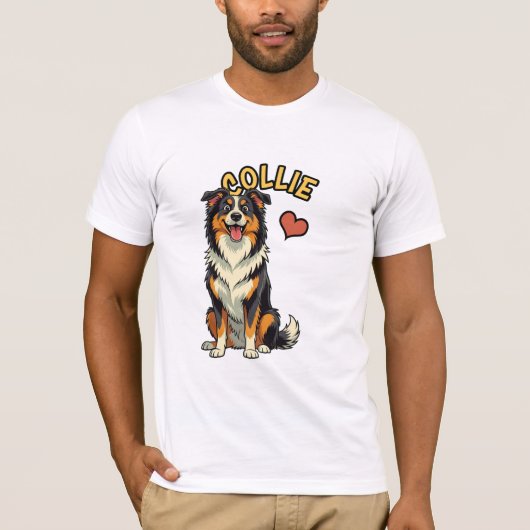 The Gentle Herding Hero - Collie Tシャツ (正面)