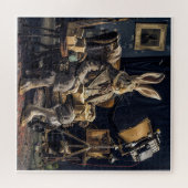 The Gentleman Rabbit-Vintage Whimsical Puzzle ジグソーパズル (横)