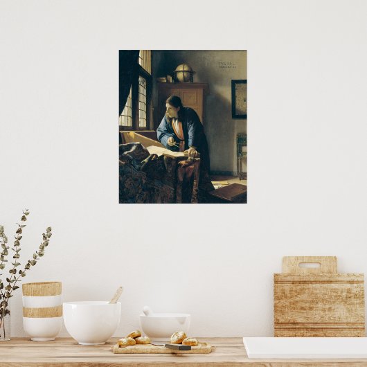 The Geographer by Vermeer - Poster ポスター (キッチン)