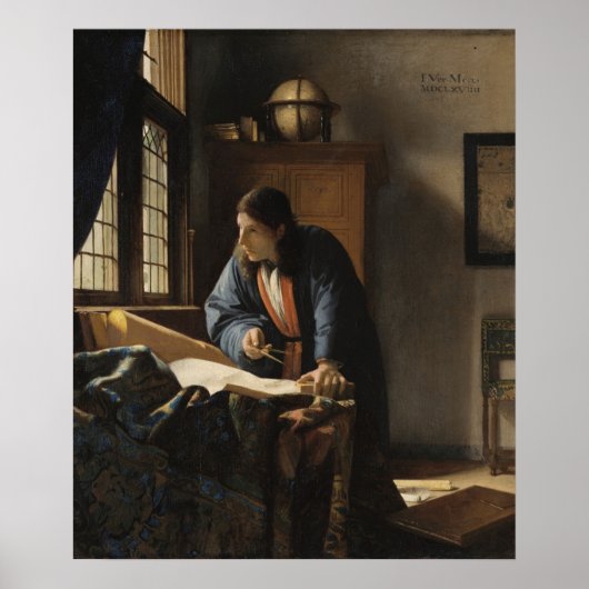 The Geographer — Vermeer ポスター (正面)