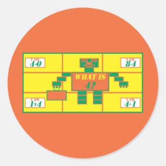 The Geometric-Sticker-Rectangle-Age 4 ラウンドシール