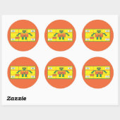 The Geometric-Sticker-Rectangle-Age 4 ラウンドシール (シート)