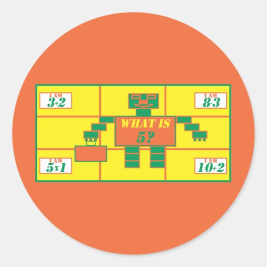 The Geometric-Sticker-Rectangle-Age 5 ラウンドシール (正面)