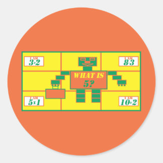 The Geometric-Sticker-Rectangle-Age 5 ラウンドシール