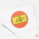 The Geometric-Sticker-Rectangle-Age 7 ラウンドシール (封筒)