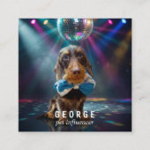 The George | Modern Custom Double Photo QR Code スクエア名刺 (正面)