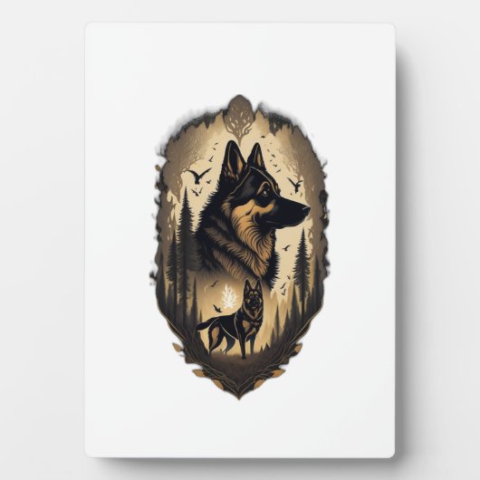 The German Shepherd 005  フォトプラーク (正面)