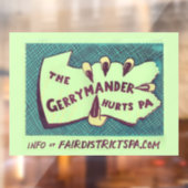 The Gerrymander Hurts PA Cling Art ウィンドウサイン (シート2)