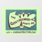 The Gerrymander Hurts PA Cling Art ウィンドウサイン (シート)
